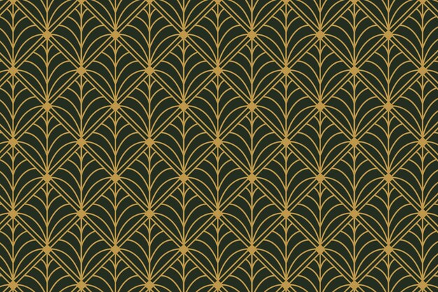 Patrón art deco de diseño plano