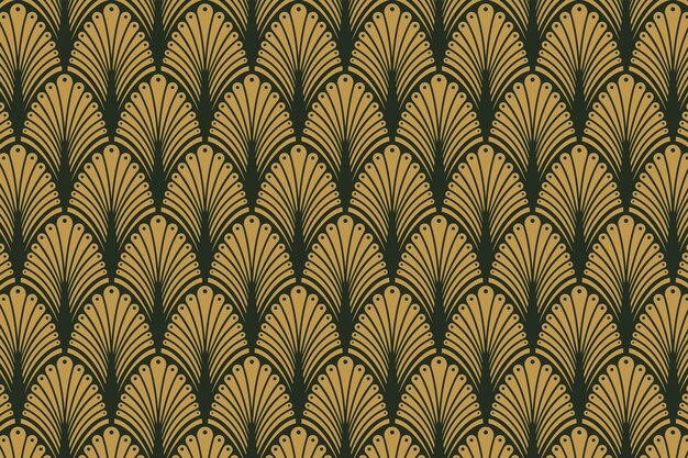 Patrón art deco de diseño plano