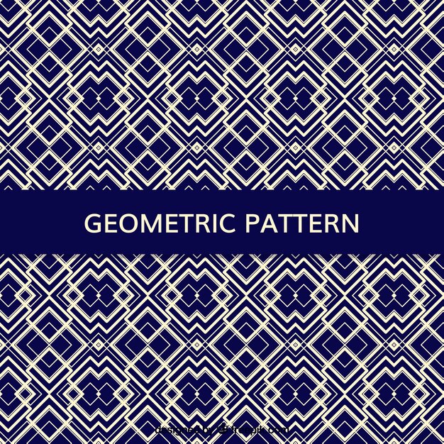 Patrón azul con formas geoméricas