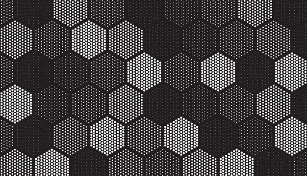 Patrón de azulejos geométricos llenos de puntos