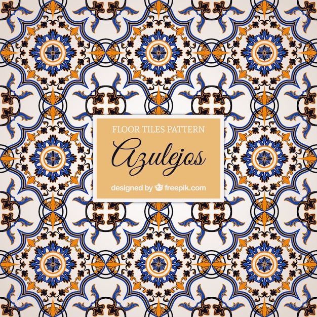 Vector gratuito patrón de azulejos vintage