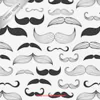 Vector gratuito patrón bigotes