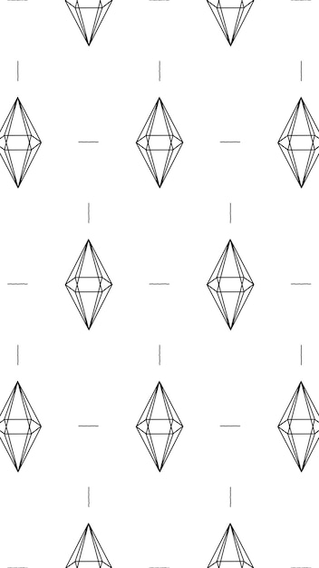 Vector gratuito patrón de bipirámide hexagonal 3d sin costuras en un vector de fondo blanco