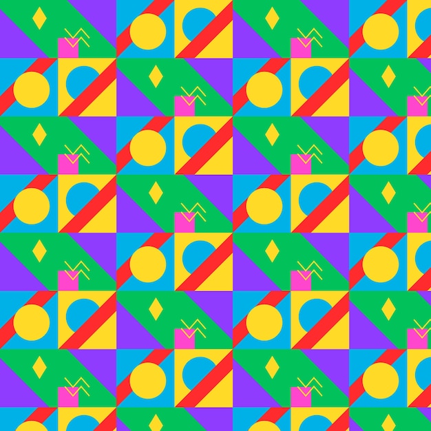 Patrón de bloqueo de color de diseño plano
