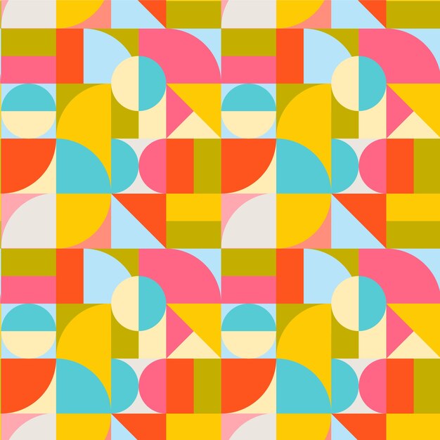 Patrón de bloqueo de color de diseño plano