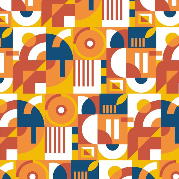 Patrón de bloqueo de color de diseño plano