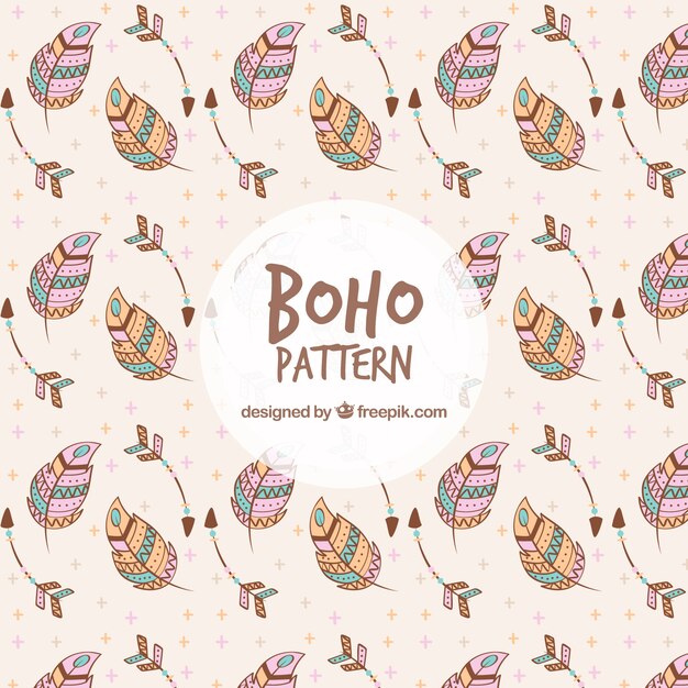 Patrón boho con estilo hippie