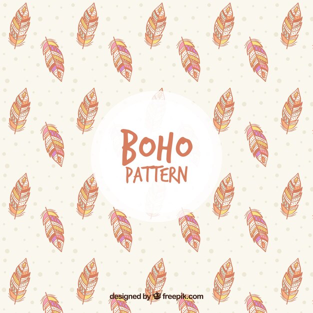 Patrón boho con estilo hippie