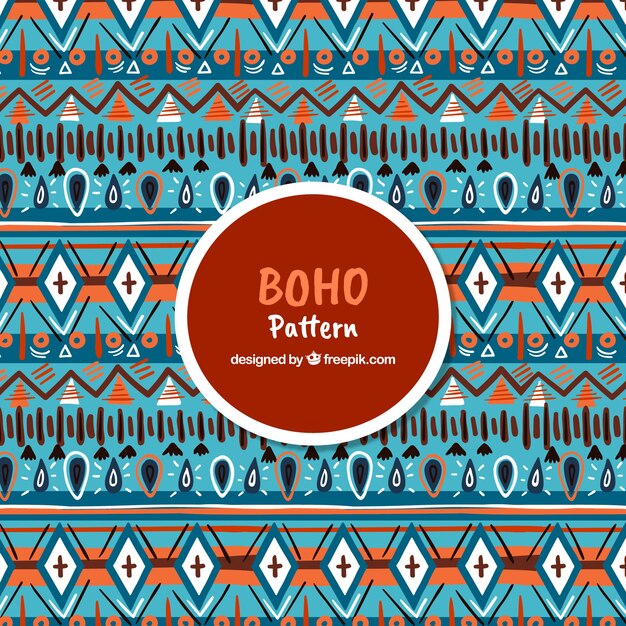 Patrón boho con estilo hippie