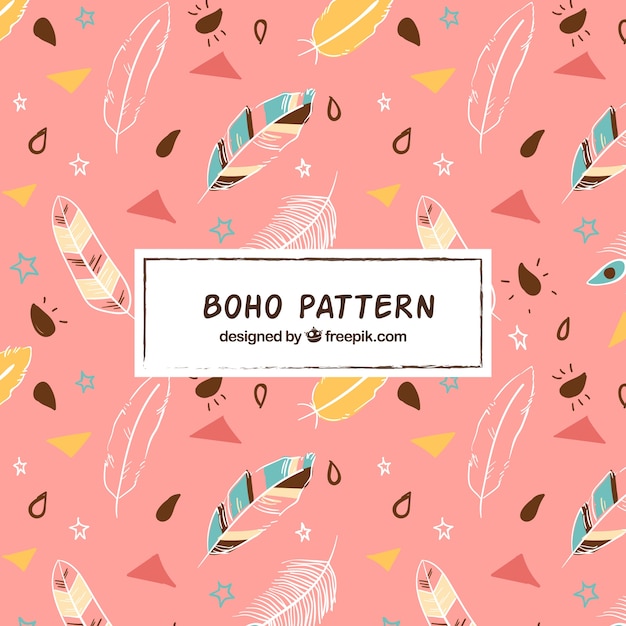 Patrón boho con estilo hippie