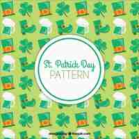 Vector gratuito patrón bonito del día de san patrick