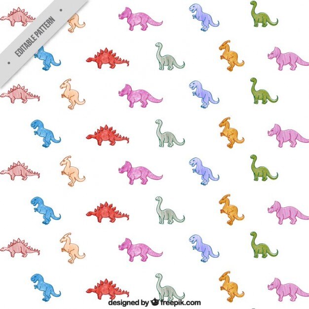 Patrón bonito de dinosaurios