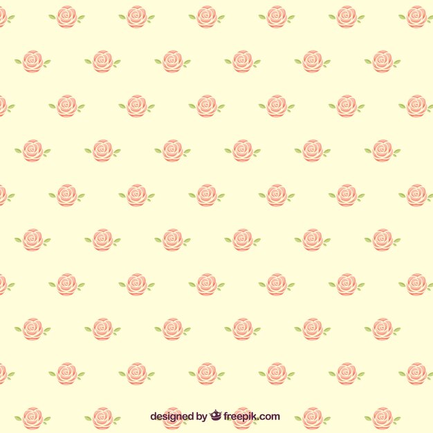 Patrón bonito de rosas decorativas