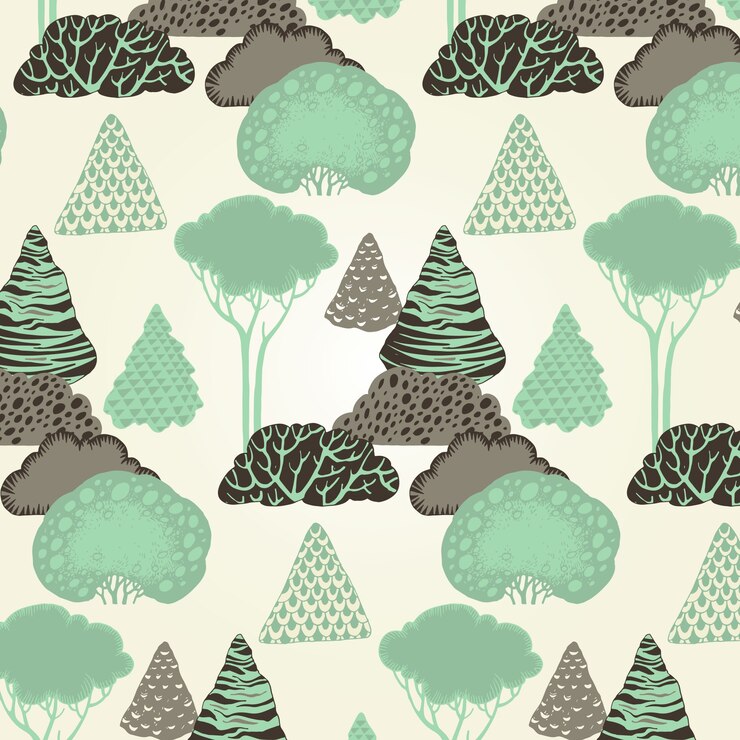 Vector gratuito patrón de bosque