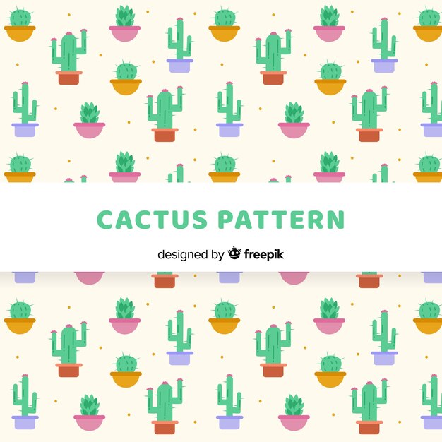 Patrón cactus planos
