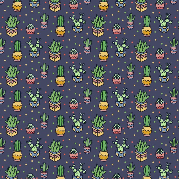 Patrón de cactus