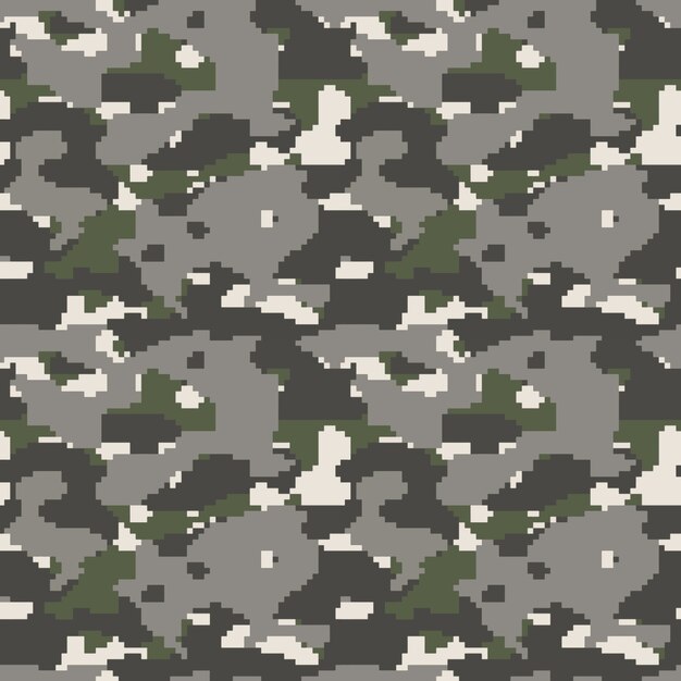 Patrón de camuflaje digital de diseño plano
