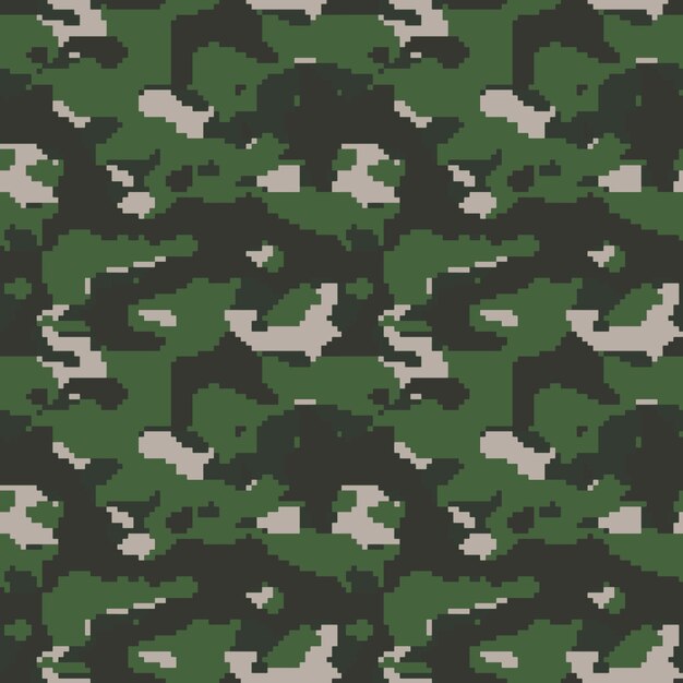 Patrón de camuflaje digital de diseño plano