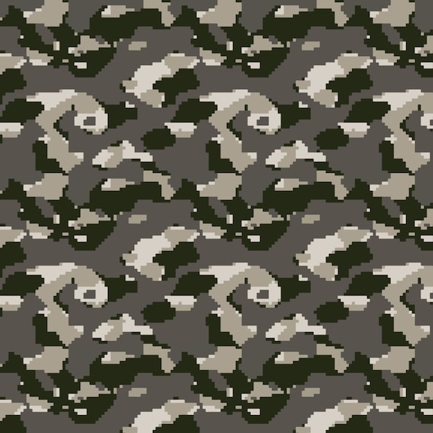 patrón de camuflaje digital de diseño plano