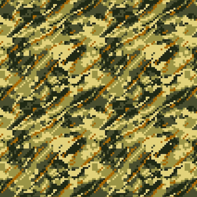 Patrón de camuflaje digital de diseño plano