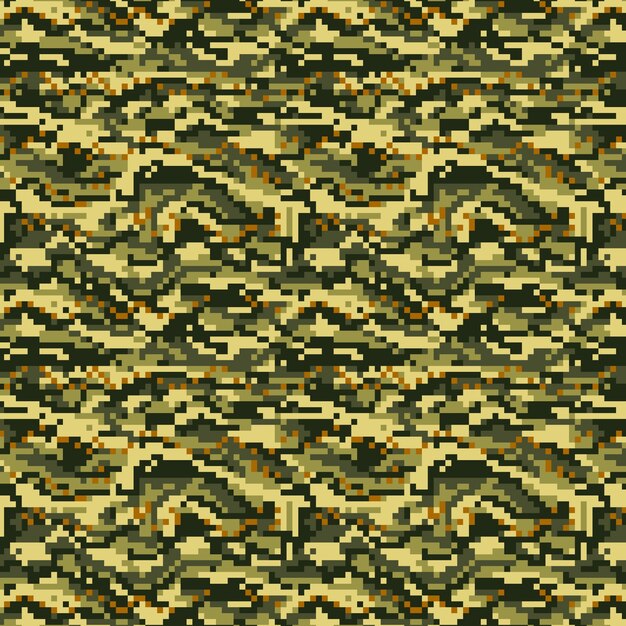 Patrón de camuflaje digital de diseño plano