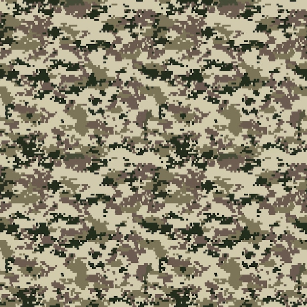 Patrón de camuflaje digital de diseño plano