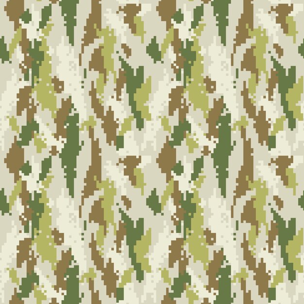 Patrón de camuflaje digital de diseño plano