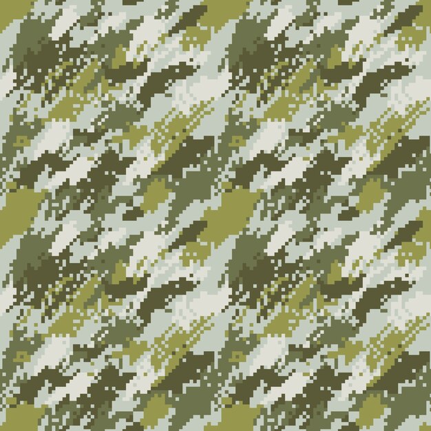Patrón de camuflaje digital de diseño plano