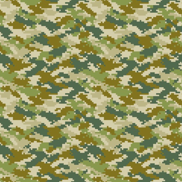 Patrón de camuflaje digital de diseño plano