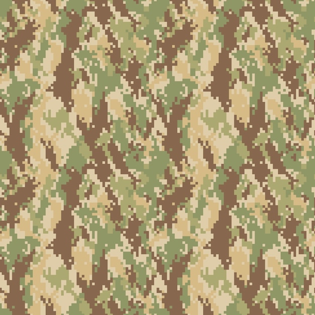 Patrón de camuflaje digital de diseño plano