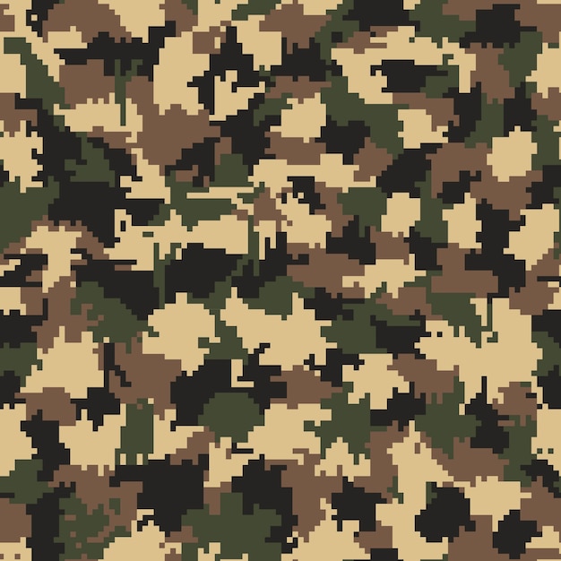 patrón de camuflaje digital de diseño plano