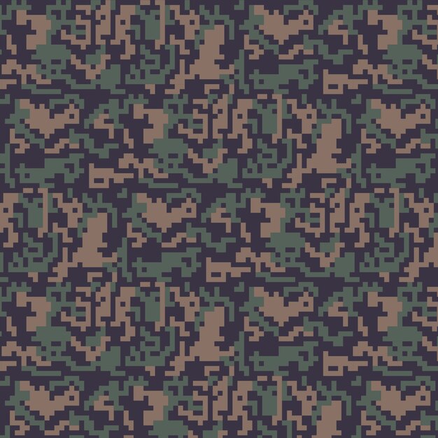 Patrón de camuflaje digital de diseño plano