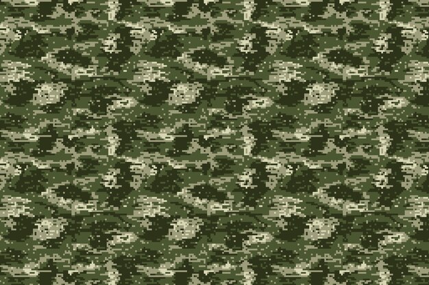Patrón de camuflaje digital de diseño plano