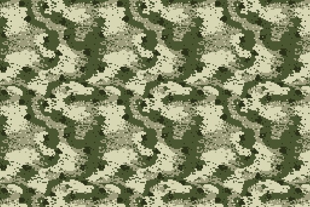 Patrón de camuflaje digital de diseño plano