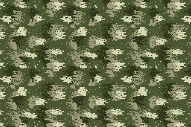 Patrón de camuflaje digital de diseño plano