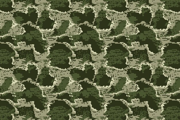 Patrón de camuflaje digital de diseño plano