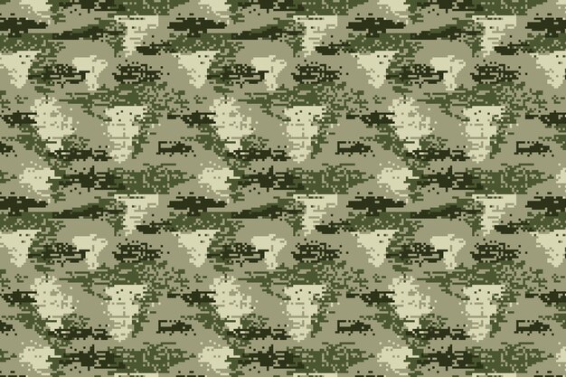 Patrón de camuflaje digital de diseño plano