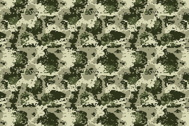 Patrón de camuflaje digital de diseño plano