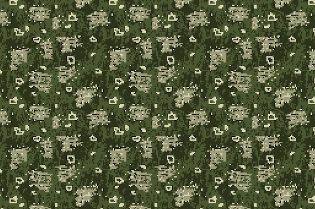 Patrón de camuflaje digital de diseño plano