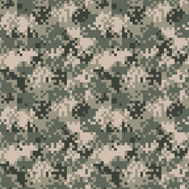 Patrón de camuflaje digital de diseño plano