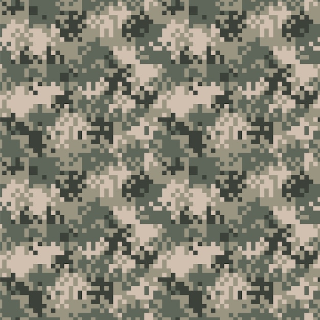 Patrón de camuflaje digital de diseño plano