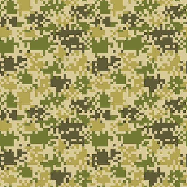 Patrón de camuflaje digital de diseño plano