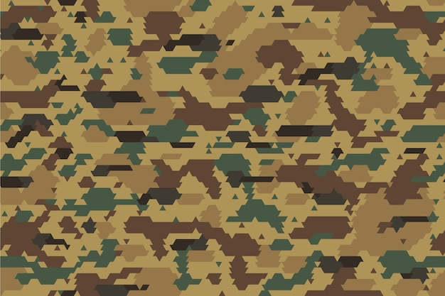 Patrón de camuflaje digital de diseño plano