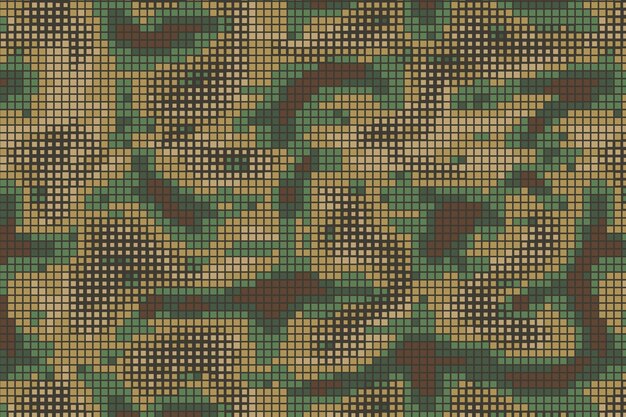 Patrón de camuflaje digital de diseño plano