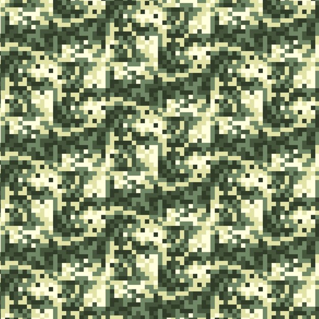 Patrón de camuflaje digital de diseño plano