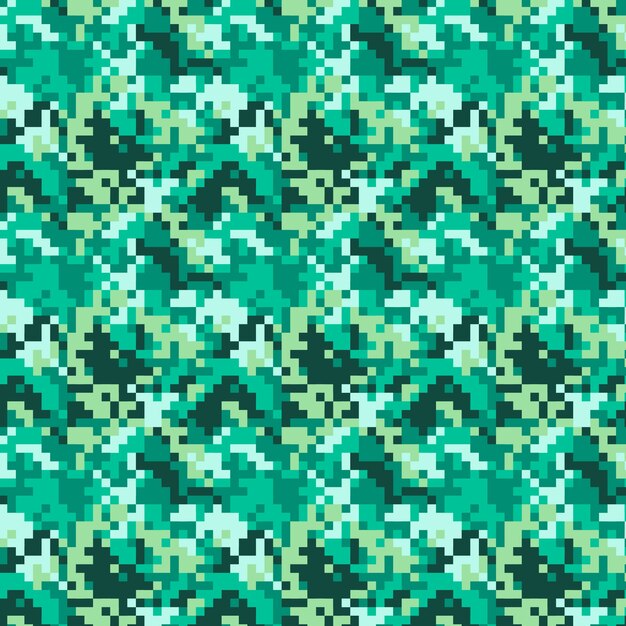 Patrón de camuflaje digital de diseño plano