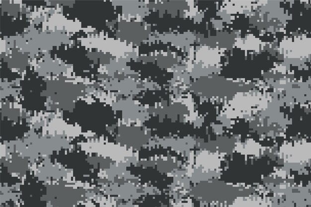 Patrón de camuflaje digital de diseño plano