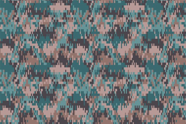 Patrón de camuflaje digital de diseño plano