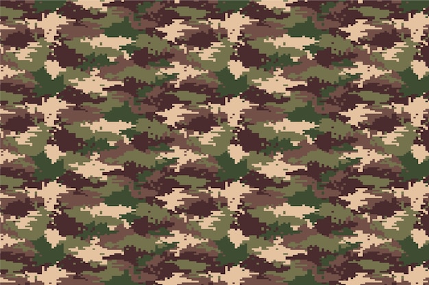patrón de camuflaje digital de diseño plano