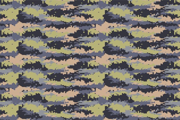 patrón de camuflaje digital de diseño plano